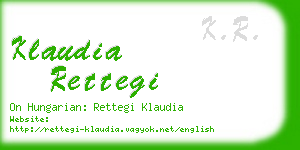 klaudia rettegi business card